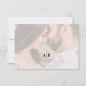 Editorial Ivory Photo QR Code Wedding 出欠カード (裏面)