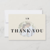 Editorial Ivory Photo Wedding サンキューカード (正面)