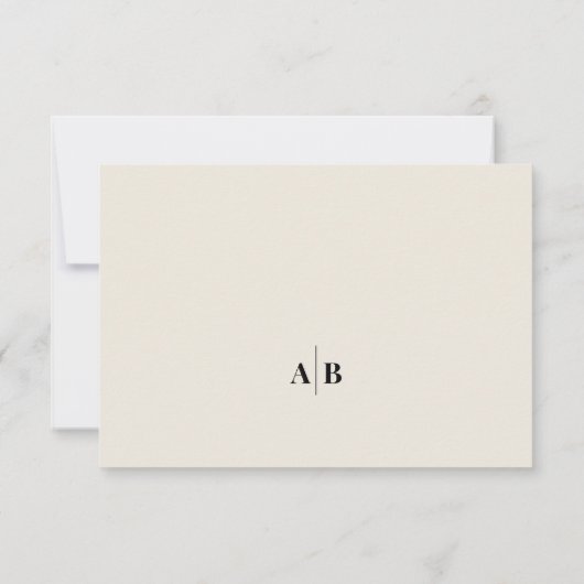 Editorial Ivory Photo Wedding 出欠カード (裏面)