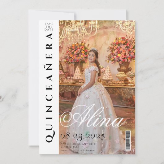 Editorial Magazine表紙キンセアニェラ保存日 招待状 (正面)