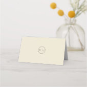 Editorial Minimalist Winter Wedding Folded プレイスカード (裏面)