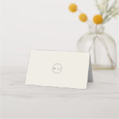 Editorial Minimalist Winter Wedding Folded プレイスカード (裏面)