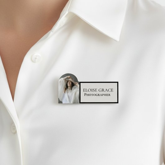 Editorial Photo Black Logo Photographer 名札