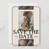 Editorial Photo Grid Save the Date 招待状 (正面)