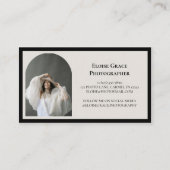 Editorial Photo Logo Black Business Card 名刺 (裏面)