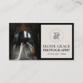 Editorial Photo Logo Black Business Card 名刺 (正面)