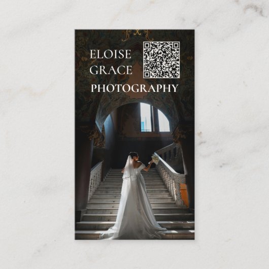 Editorial Photo Logo QR Code Business Card 名刺 (正面)