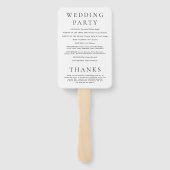 Editorial Photo Modern Wedding Program ハンドファン (裏面)