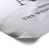 Editorial Photo Modern Wedding Welcome Sign ポスター (角)