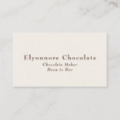Editorial Serif Bean to Bar Chocolate Maker  名刺 (正面)