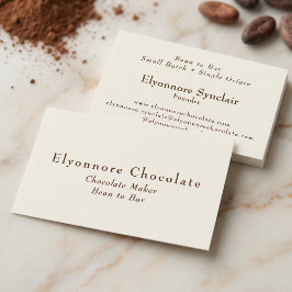 Editorial Serif Bean to Bar Chocolate Maker  名刺