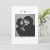 Editorial Serif Black & White Photo Save the Date セーブザデート (スタンド正面)