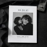 Editorial Serif Black & White Photo Save the Date セーブザデート<br><div class="desc">This black and white photo Save the Date is clean, classic, and modern. The serif font gives it a strong, timeless look, while the bold date stands out right away. The layout is simple and minimal, with a quiet luxury feel. Nothing feels busy or overdone. Your photo and wedding date...</div>
