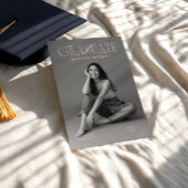 Editorial Soft Pink Typography Graduation 招待状