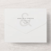 Editorial Typography All-In-One Wedding Invitation オールインワン招待状 (裏面)