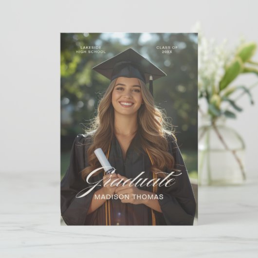 Editorial Typography Graduation  招待状 (スタンド正面)