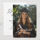 Editorial Typography Graduation  招待状 (正面/裏面)