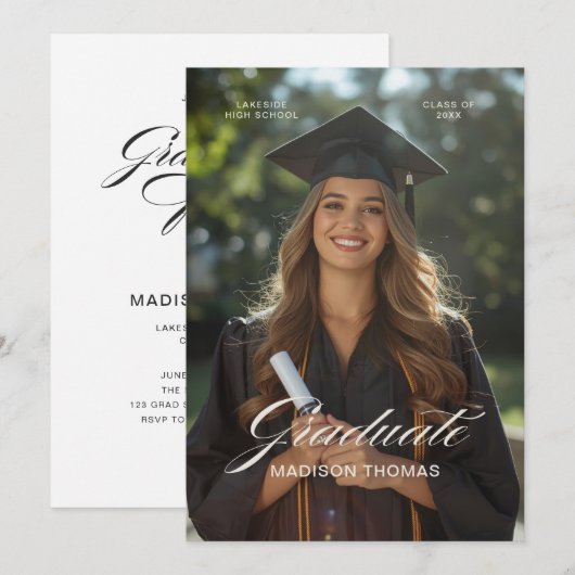 Editorial Typography Graduation  招待状 (正面/裏面)