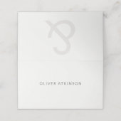 Editorial Typography Wedding プレイスカード (外部開封)