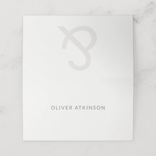 Editorial Typography Wedding プレイスカード (外部開封)