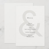 Editorial Typography Wedding メニュー (正面/裏面)