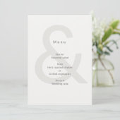 Editorial Typography Wedding メニュー (スタンド正面)