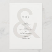 Editorial Typography Wedding メニュー (正面)