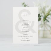 Editorial Typography Wedding Details Card エンクロージャーカード (スタンド正面)