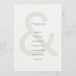 Editorial Typography Wedding Program プログラム