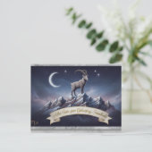 Edle Sternzeichen-Postkarte Steinbock – Alles Gute ポストカード (スタンド正面)