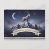 Edle Sternzeichen-Postkarte Steinbock – Alles Gute ポストカード (正面)