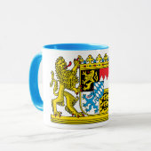 edle Tasse mit bayerischem Staatswappen マグカップ (正面左)