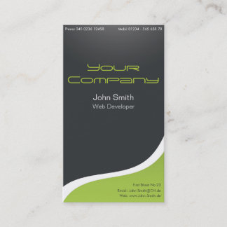 Edle Visitenkarte Web Developer, Grafikdesigner 名刺
