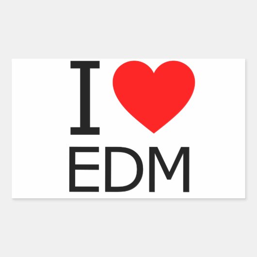 EDMが大好き 長方形シール (正面)