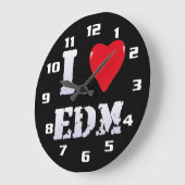 EDMが好きです。ハートEDMクール ラージ壁時計 (傾斜)