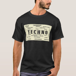 EDMのテクノの地下の国際的な激賞都市 Tシャツ