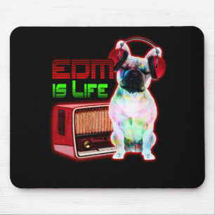 EDMのパグ マウスパッド
