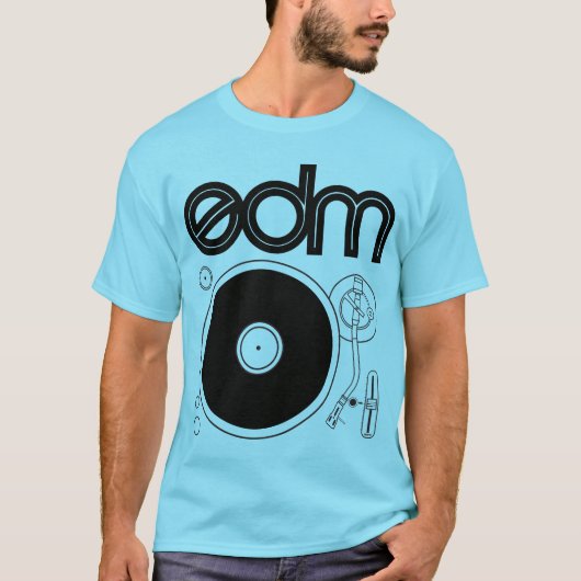 EDMのレトロのターンテーブルのワイシャツ Tシャツ (正面)