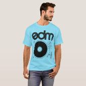 EDMのレトロのターンテーブルのワイシャツ Tシャツ (正面フル)