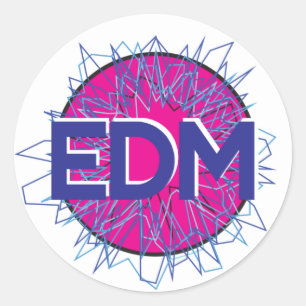 EDMの激賞のステッカー ラウンドシール