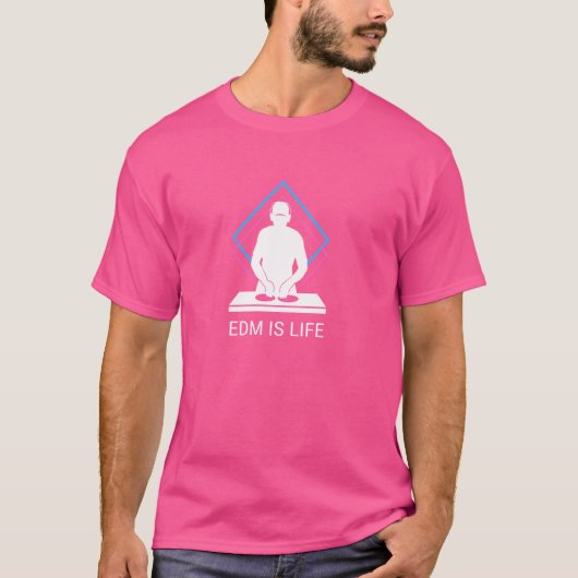 EDMはLife DJ電子音楽 Tシャツ (正面)