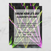 EDMをテーマにしたGalentines 招待状 (正面/裏面)