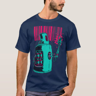 EDMテクノ落書きロボットデザインダンスレーブ Tシャツ
