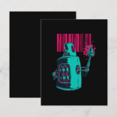 EDMテクノGrafiロボットがダンス·ラヴ·ミュージック·ギおもしろいフト 案内状 (正面/裏面)