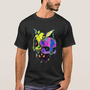 EDMパーティーゾンビキャッサイケデリックトEDMレイブ Tシャツ