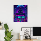 EDM時代よ復活せよ - コズミックDJエイリアンパーティー ポスター (ホームオフィス)