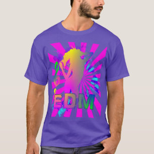 EDM電子ダンスミュージックグラカラフルフィック Tシャツ
