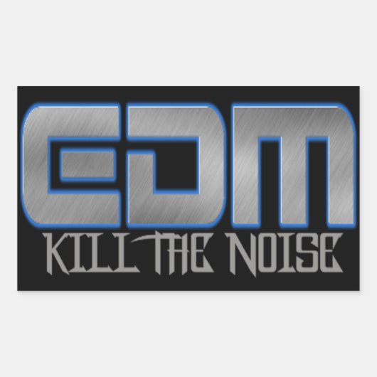 EDM ノイズを消せ 長方形シール (正面)
