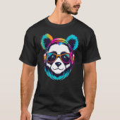 EDM Festival Rainbow Rave Panda Tシャツ (正面)