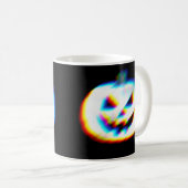 EDM Glitchy White Pumpkin コーヒーマグカップ (正面右)